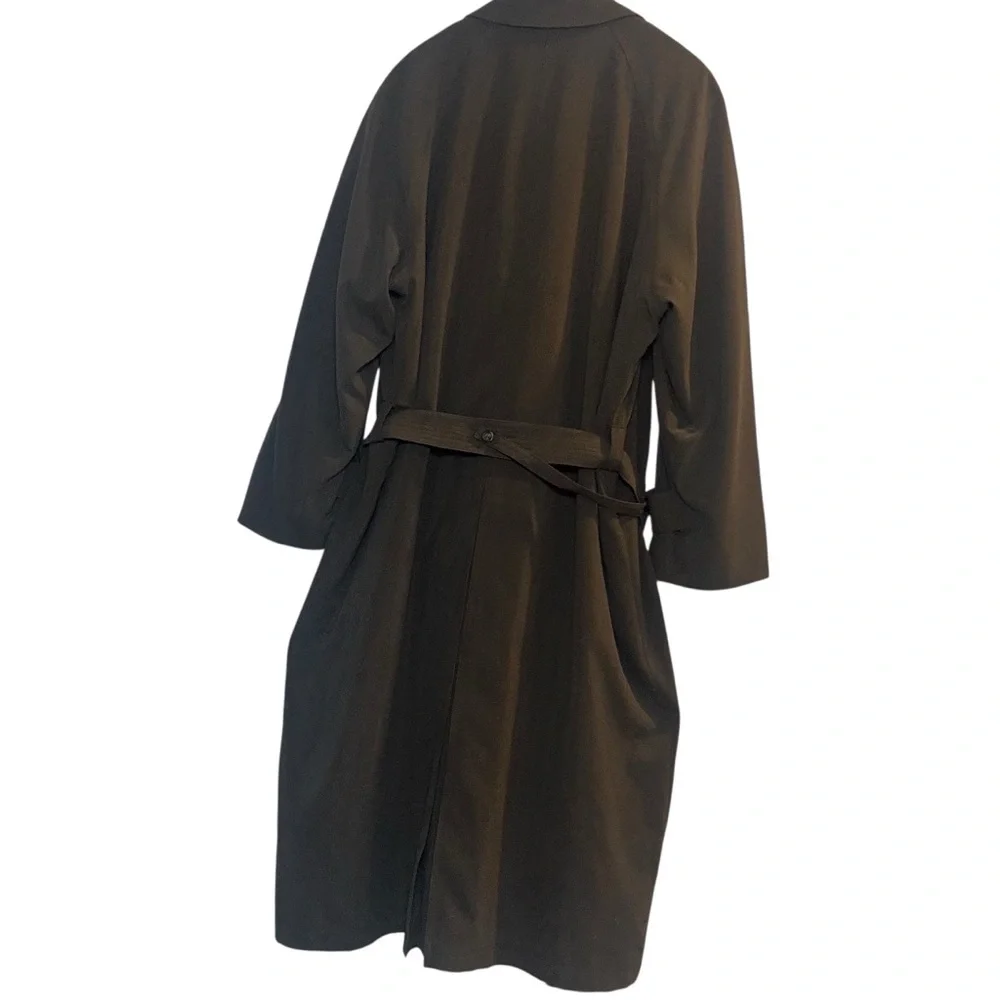 Lauren Ralph Lauren Classic Charcoal Brown Belted Trench Coat Men’s 42R - Picture 4 of 11